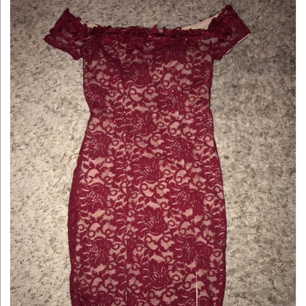 Red, Lace Cocktail Dress